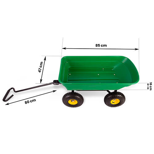 Cărucior de transport multifuncțional 3 în 1 – Roabă, Basculantă, Cărucior 200 kg / 52 L