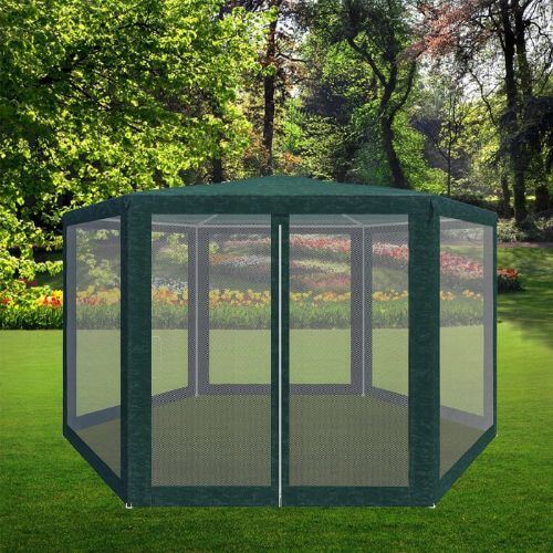 Cort pavilion cu 6 colțuri, plasa anti insecte, PA5